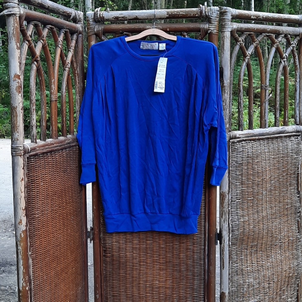 🆕️ Blue Hunts Point Vintage Scoop Neck Sweater
